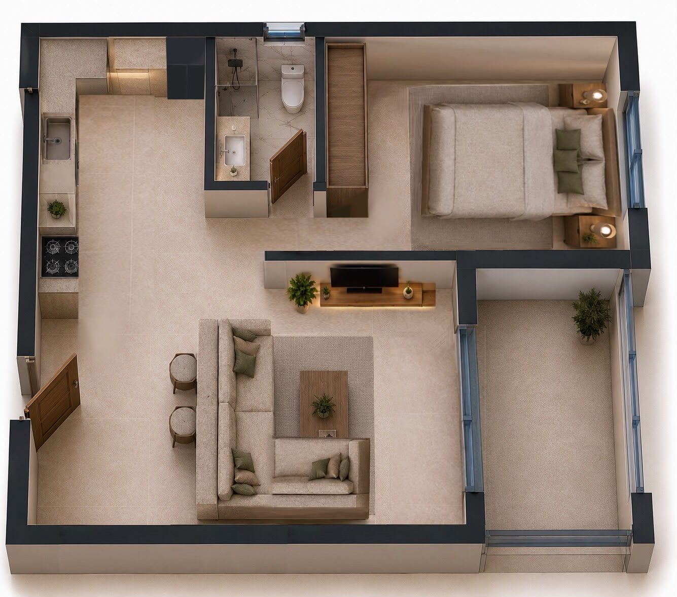 1 BR Apartment in Chalkoutsa, Limassol photo 5