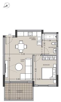 Apartament z 1 syp. w Asomatos, Limassol, miniatura 23