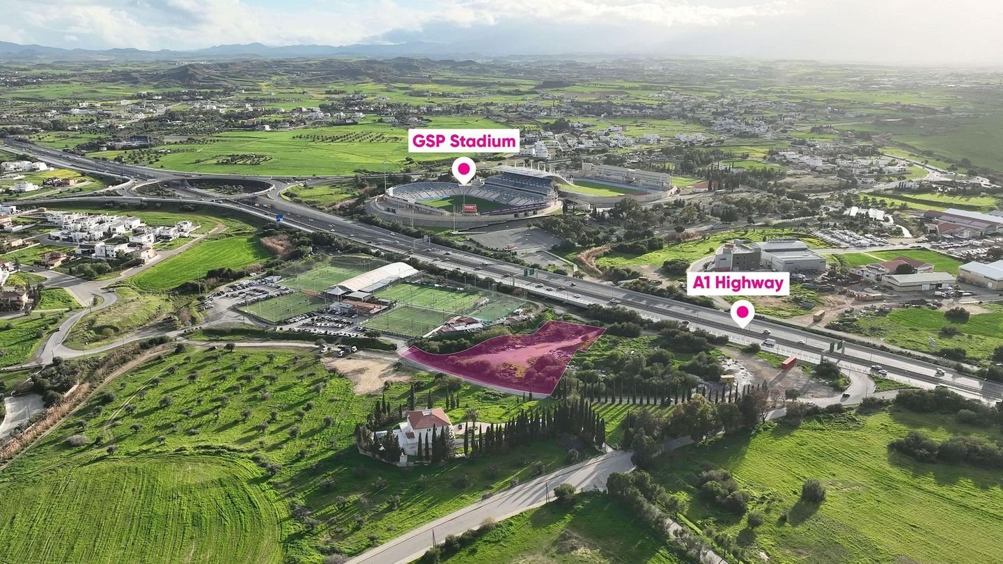 Prime special zone field located in Strovolos, Nicosia, opposite GSP Stadium