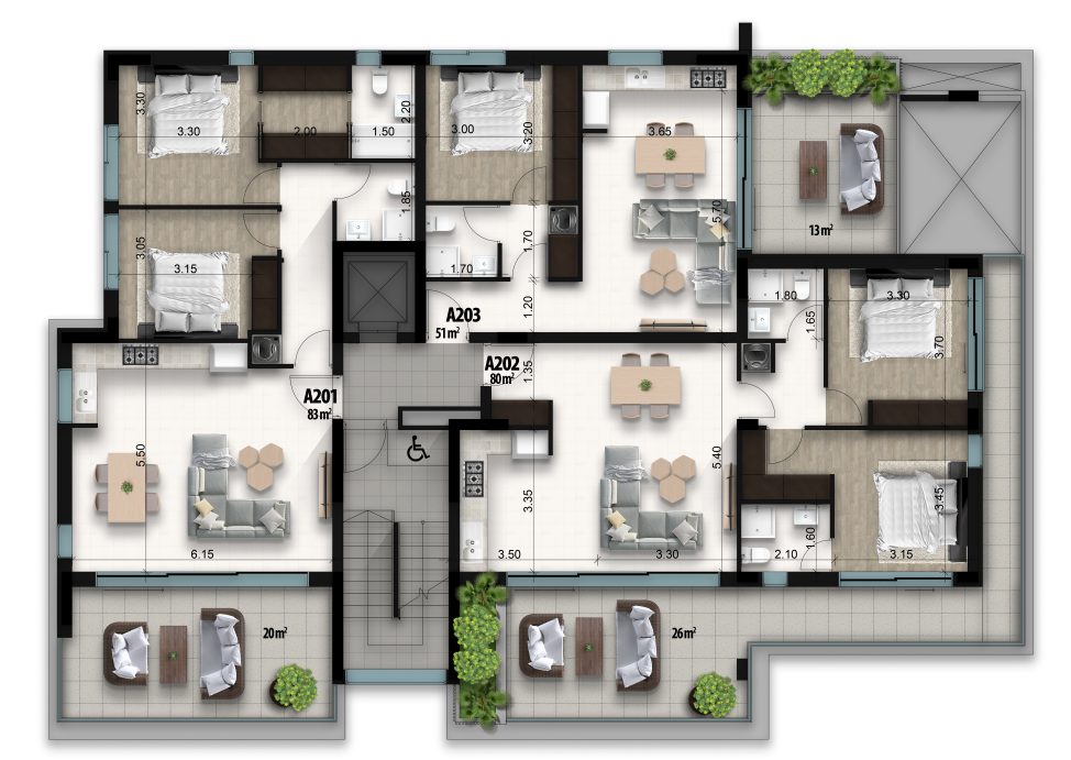 1 BR Apartment in Larnaca Center, Larnaca photo 6