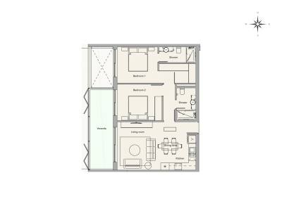Apartament z 2 syp. w Pyrgos, Limassol, miniatura 14