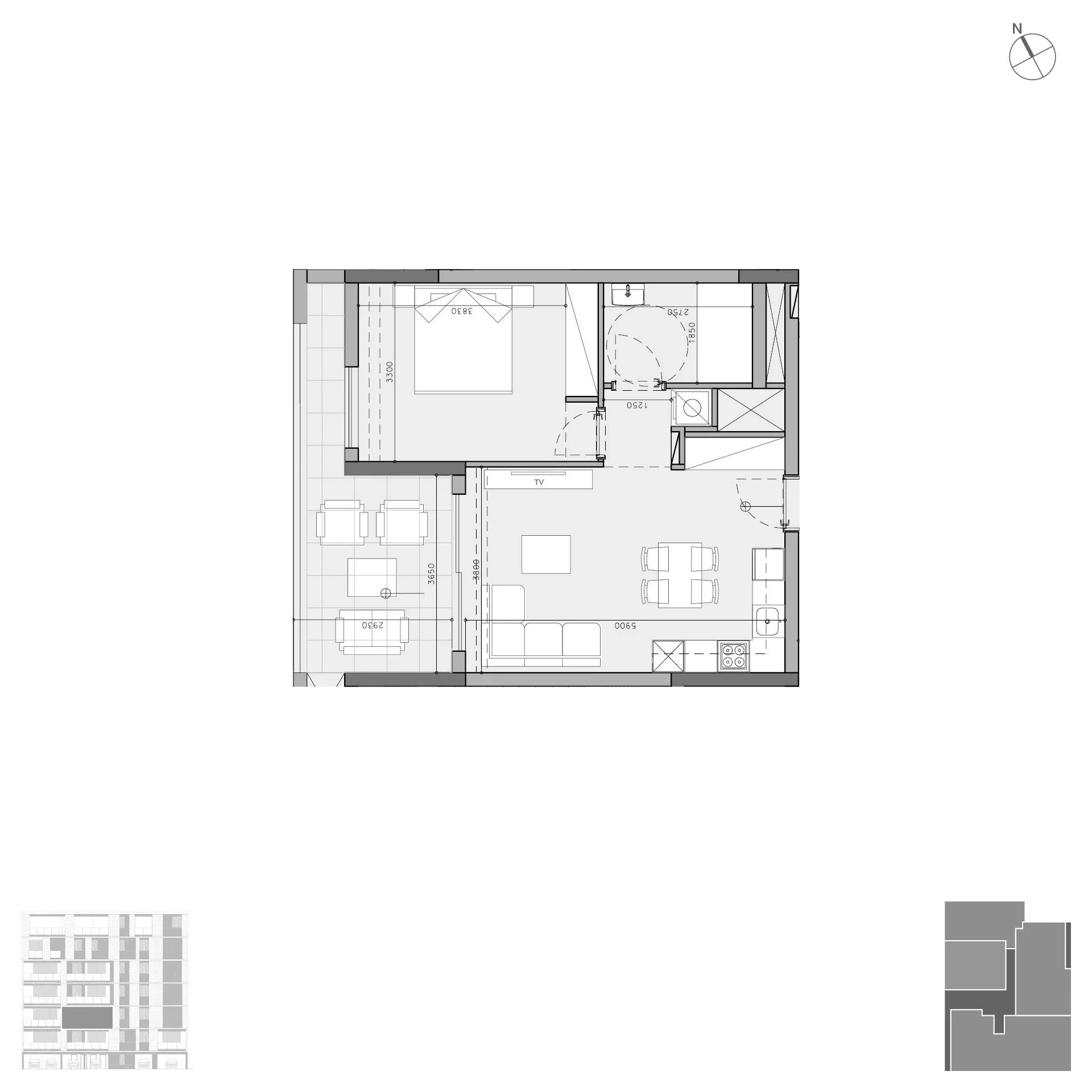 1 BR Apartment in Germasogeia photo 9