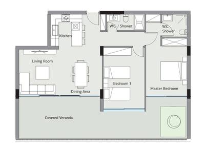 2 BR Apartment in Germasogeia, Limassol thumbnail 14