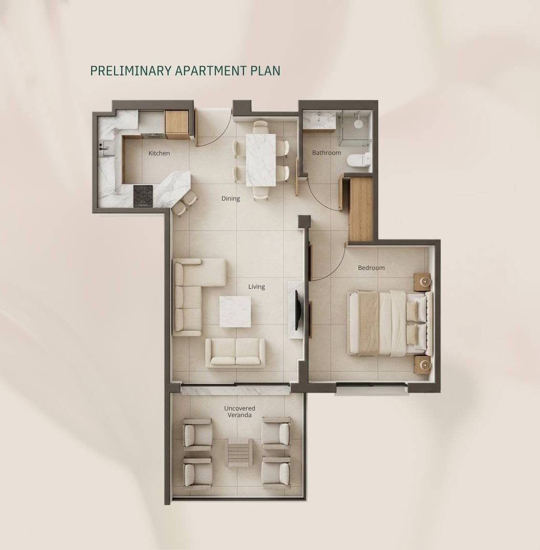 1 BR Apartment in Geroskipou, Paphos photo 12