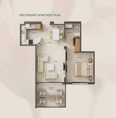 1 BR Apartment in Geroskipou, Paphos thumbnail 12