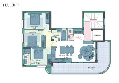 3 BR Whole-floor apartment in Agios Nektarios, Limassol thumbnail 17