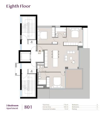 3 BR Whole-floor apartment in Arch Makarios III, Larnaca thumbnail 10