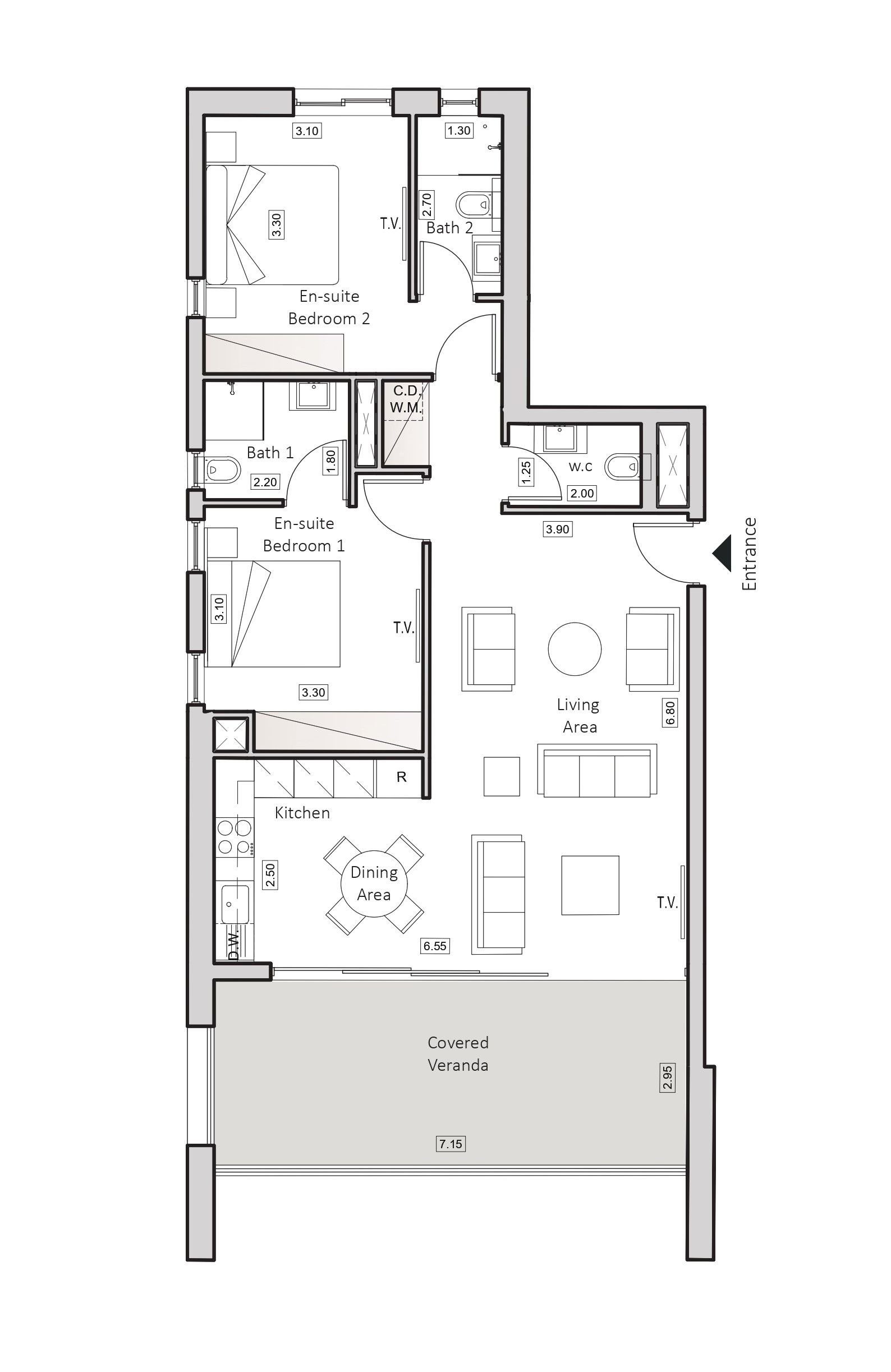 2 BR Apartment in Arch Makarios III, Larnaca photo 13