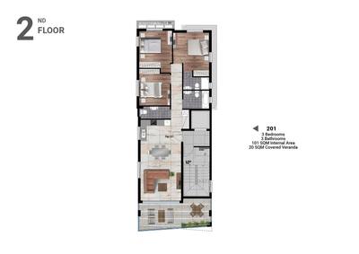 Apartament z 3 syp. w Centrum Larnaki, Larnaka, miniatura 5