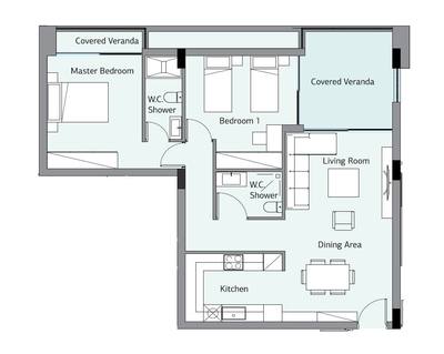 2 BR Apartment in Germasogeia, Limassol thumbnail 14