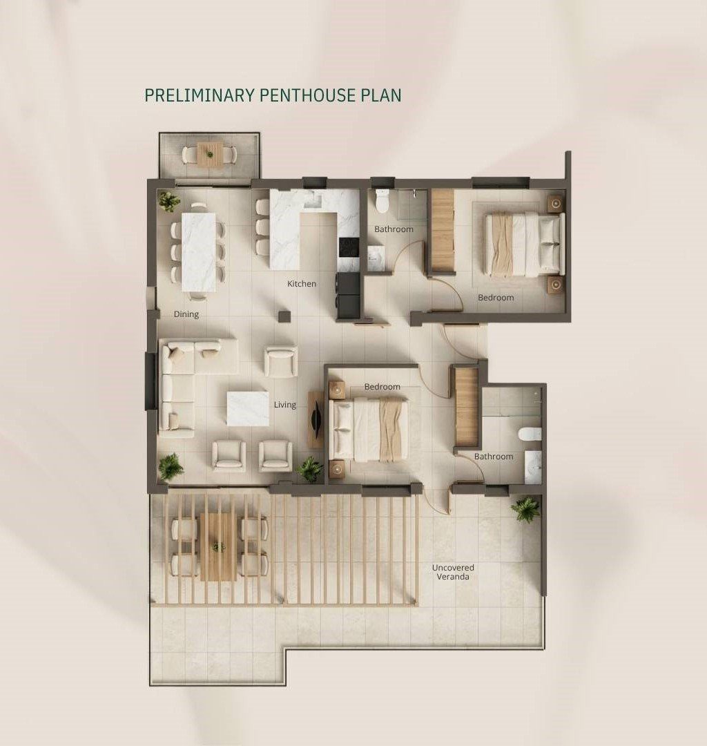 2 BR Penthouse in Geroskipou, Paphos photo 12