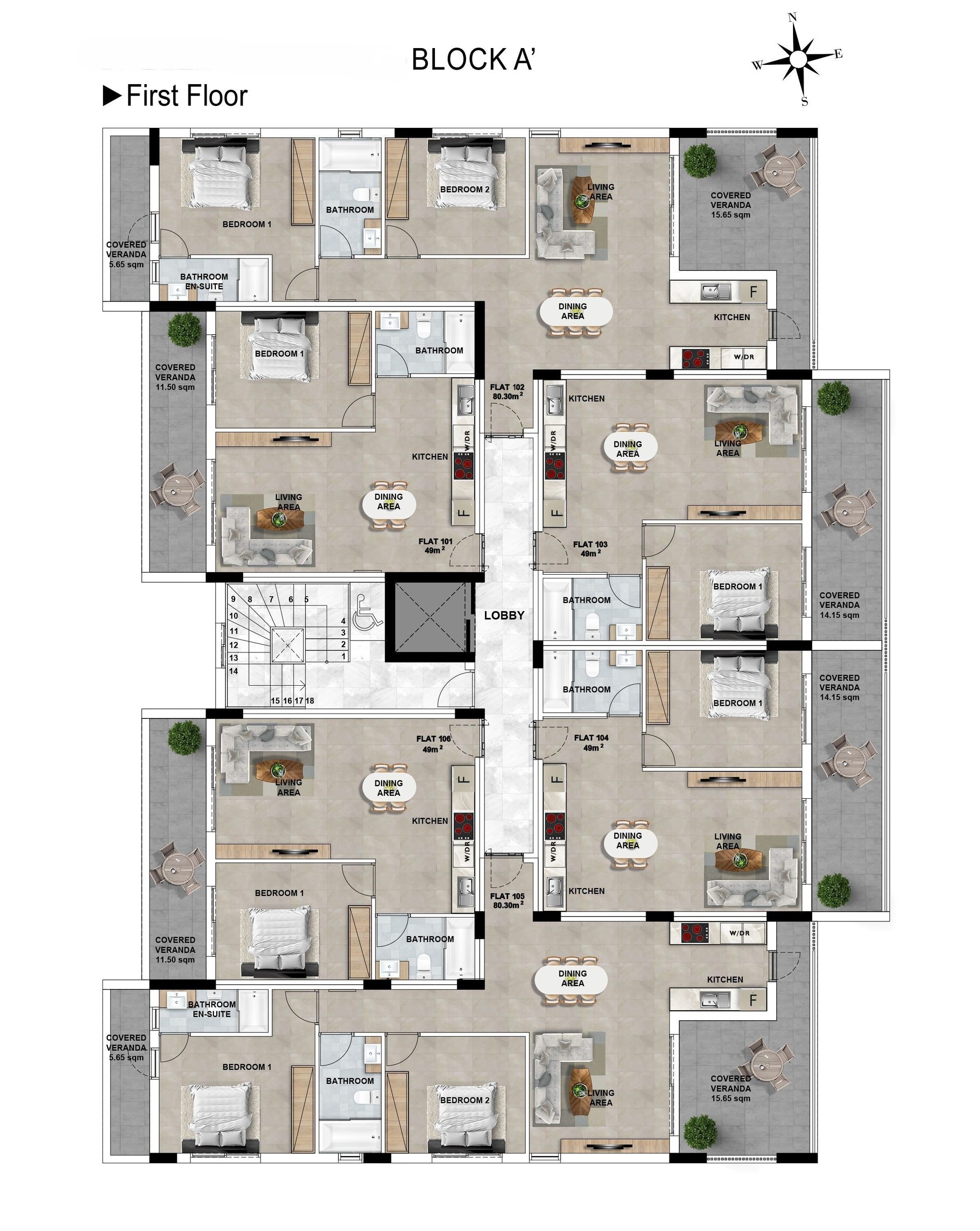 1 BR Apartment in Livadia, Larnaca photo 15