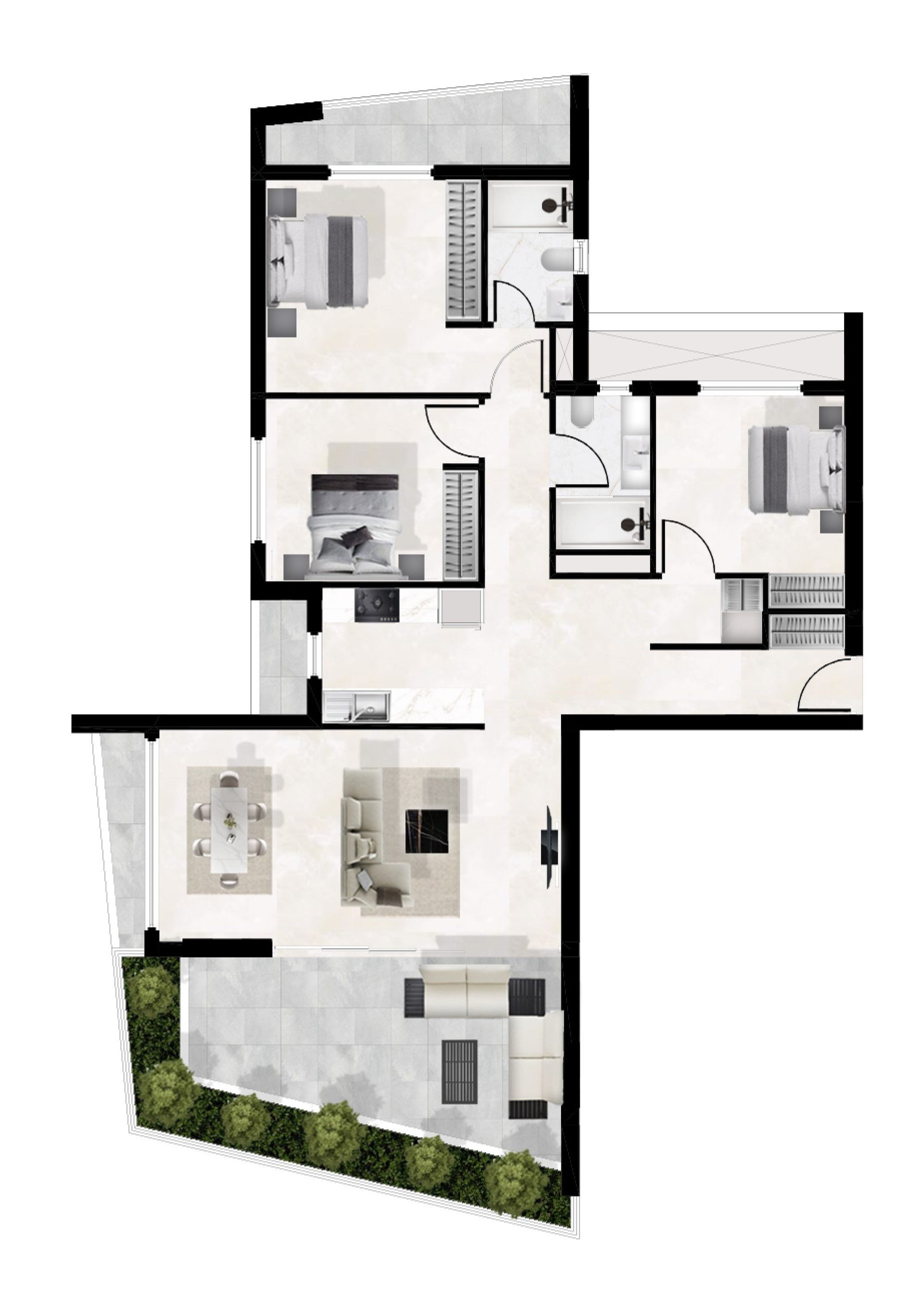 3 BR Apartment in Makenzy, Larnaca photo 6