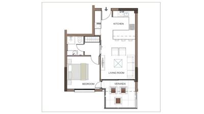 Apartament z 1 syp. w Trachoni, Limassol, miniatura 9
