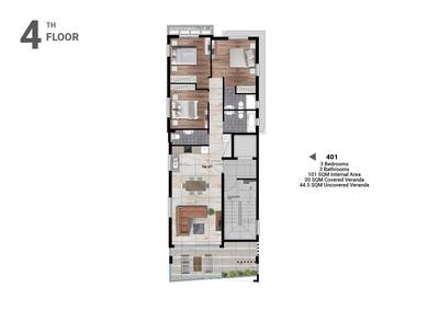 3 BR Penthouse in Larnaca Center, Larnaca thumbnail 5